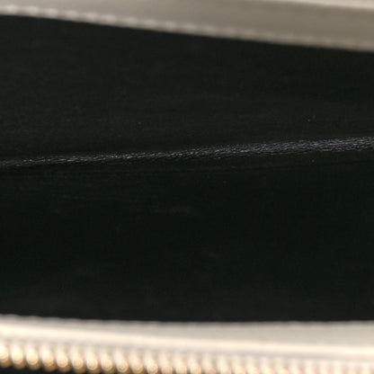 Saint Laurent Grain De Poudre Matelasse Chevron Monogram Chain Wallet Crema Soft 5 of 10