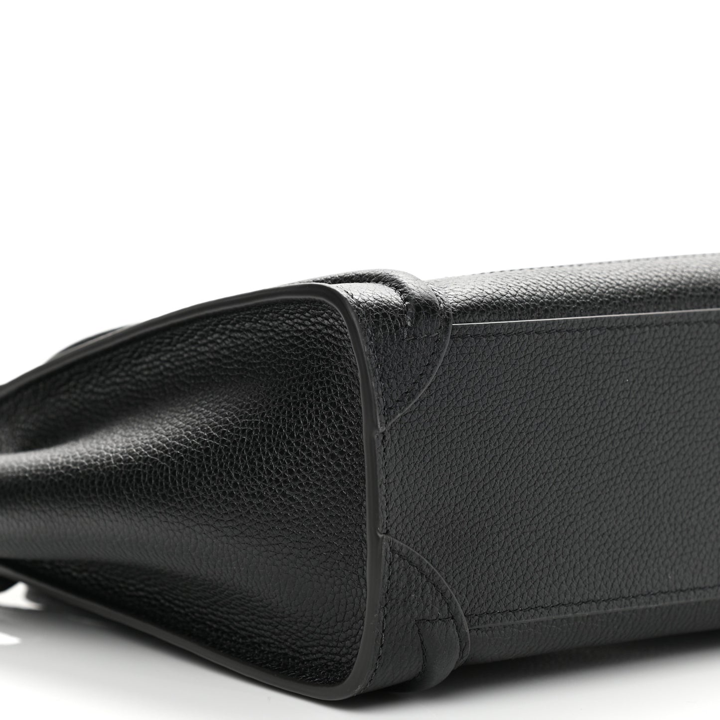 Drummed Calfskin Nano Luggage Black