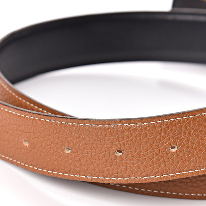 Hermes Box Taurillon Clemence 32mm H Belt 85 Black Gold 4 of 7