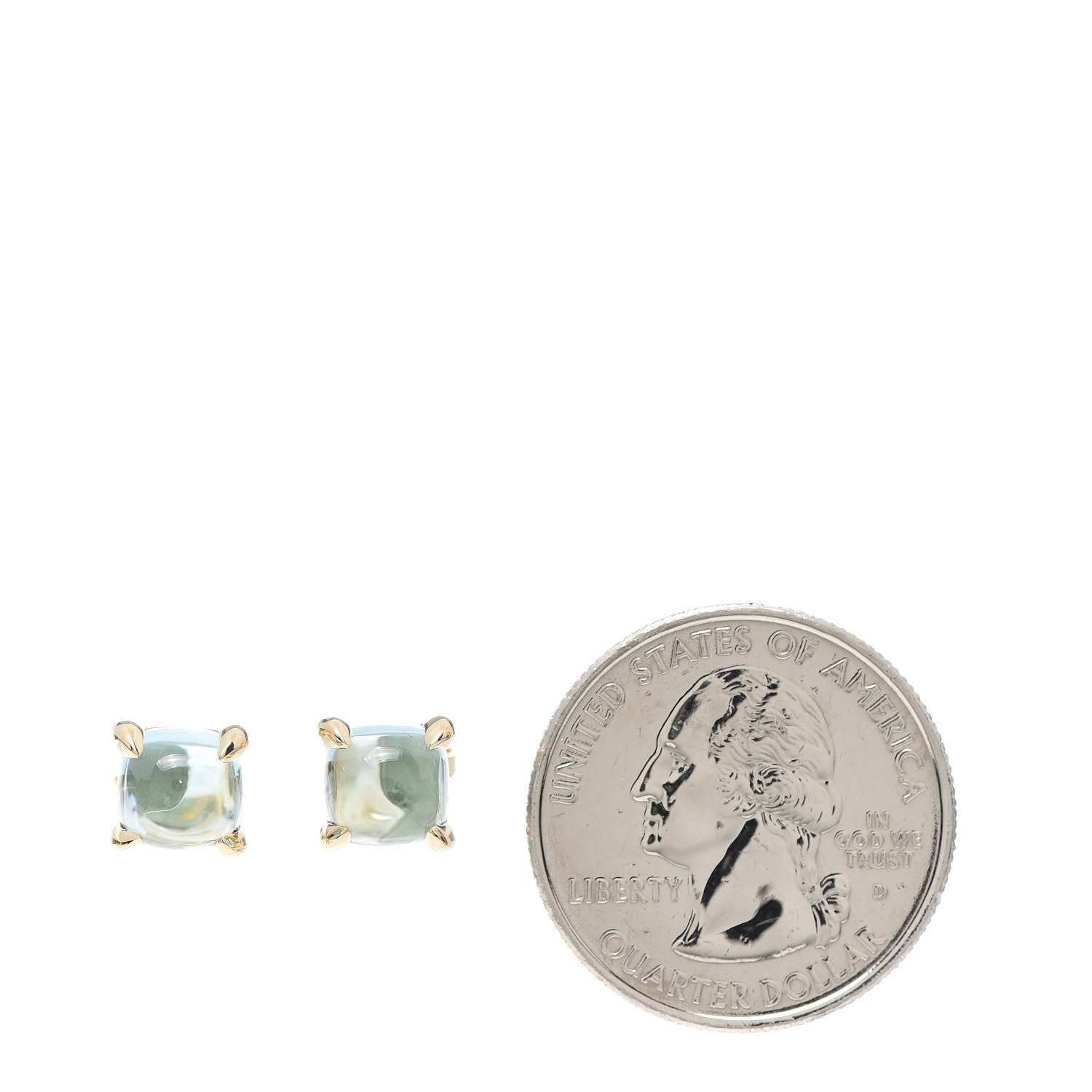 Tiffany 18K Yellow Gold Blue Topaz Paloma Picasso Sugar Stacks Earrings 2 of 5