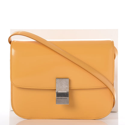 Celine Spazzolato Calfskin Medium Classic Box Flap Bag Corn 10 of 10