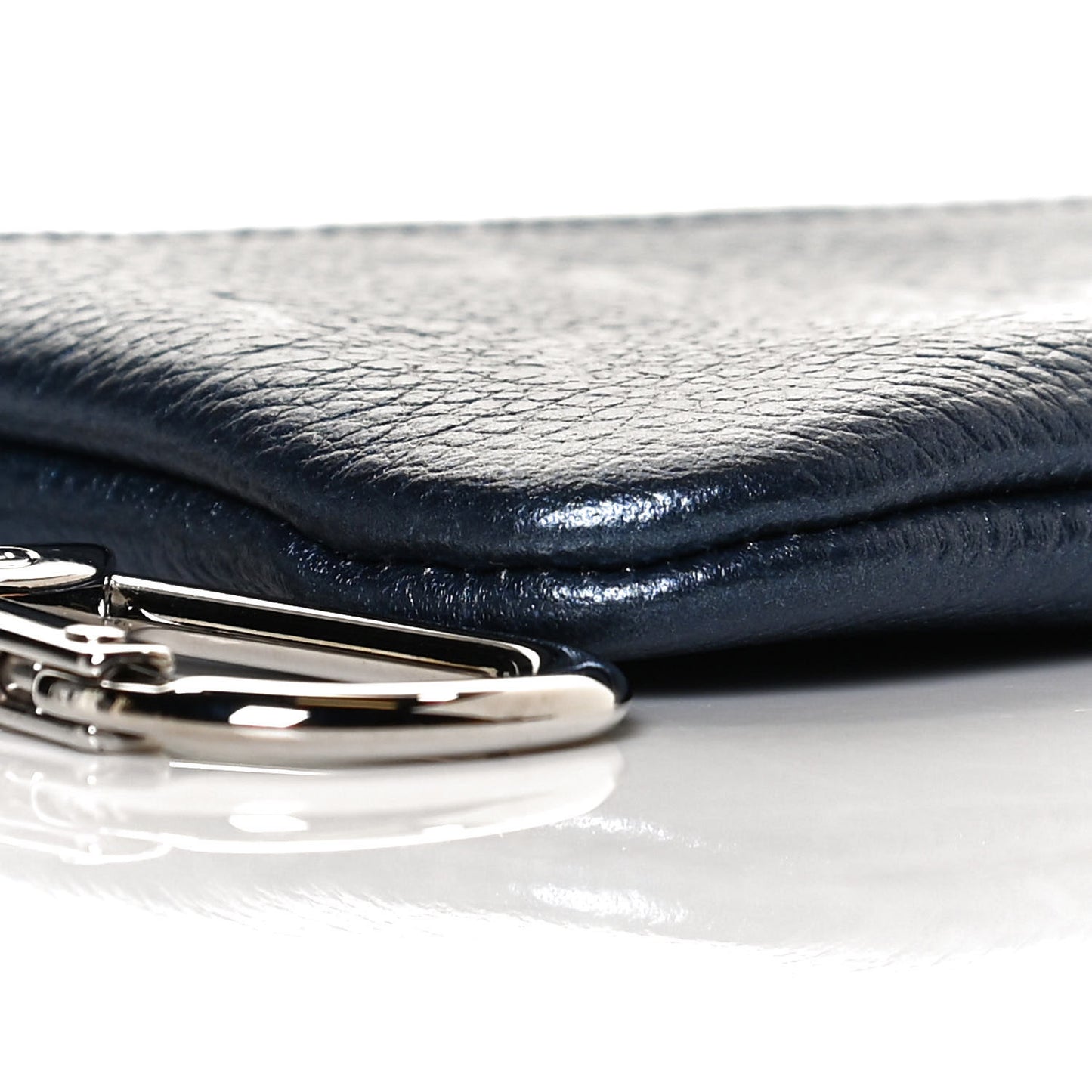 Metallic Empreinte Monogram Giant Key Pouch Navy Nacre