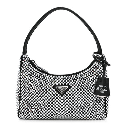 Prada Satin Crystal Mini Re-Edition 2000 Bag Cristal 1 of 10