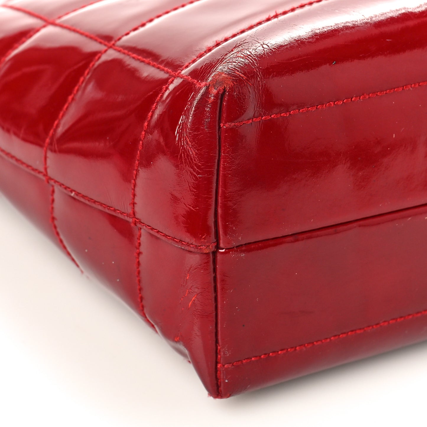 Patent Chocolate Bar CC Tote Red