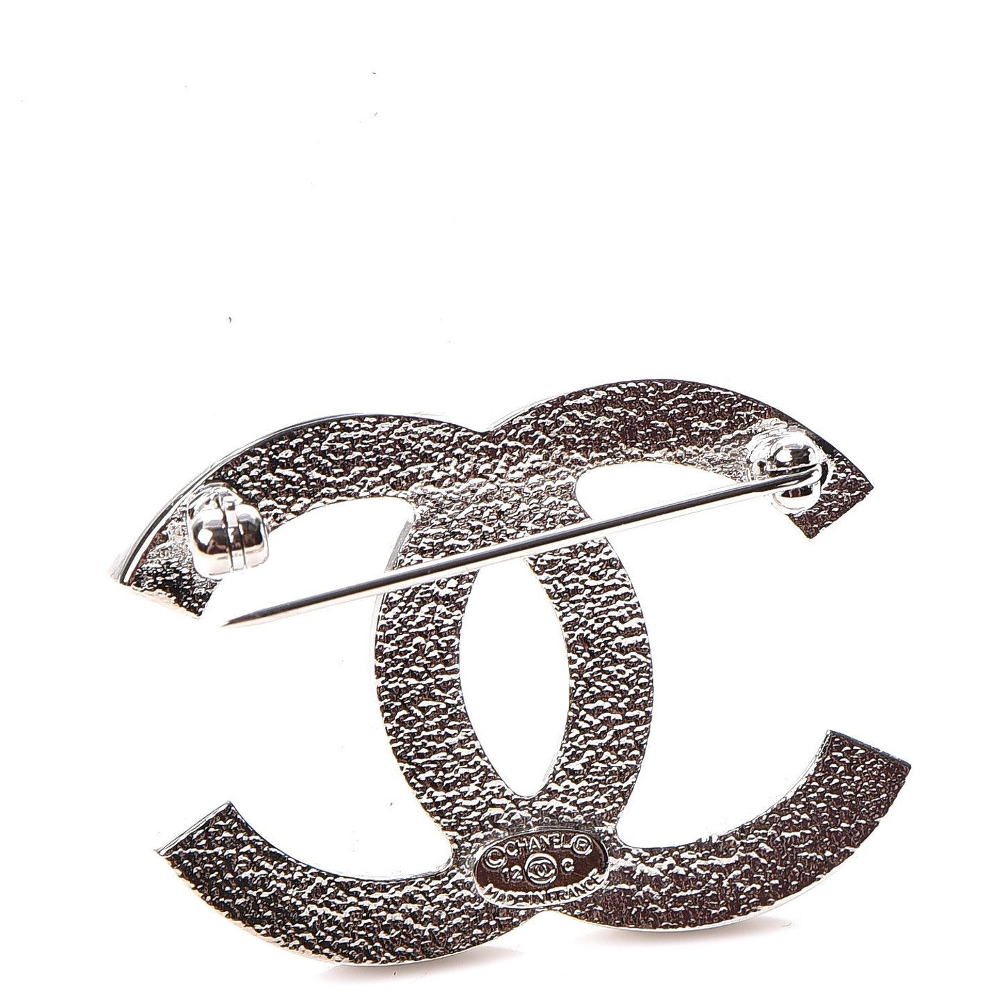 Strass Crystal CC Brooch Light Grey