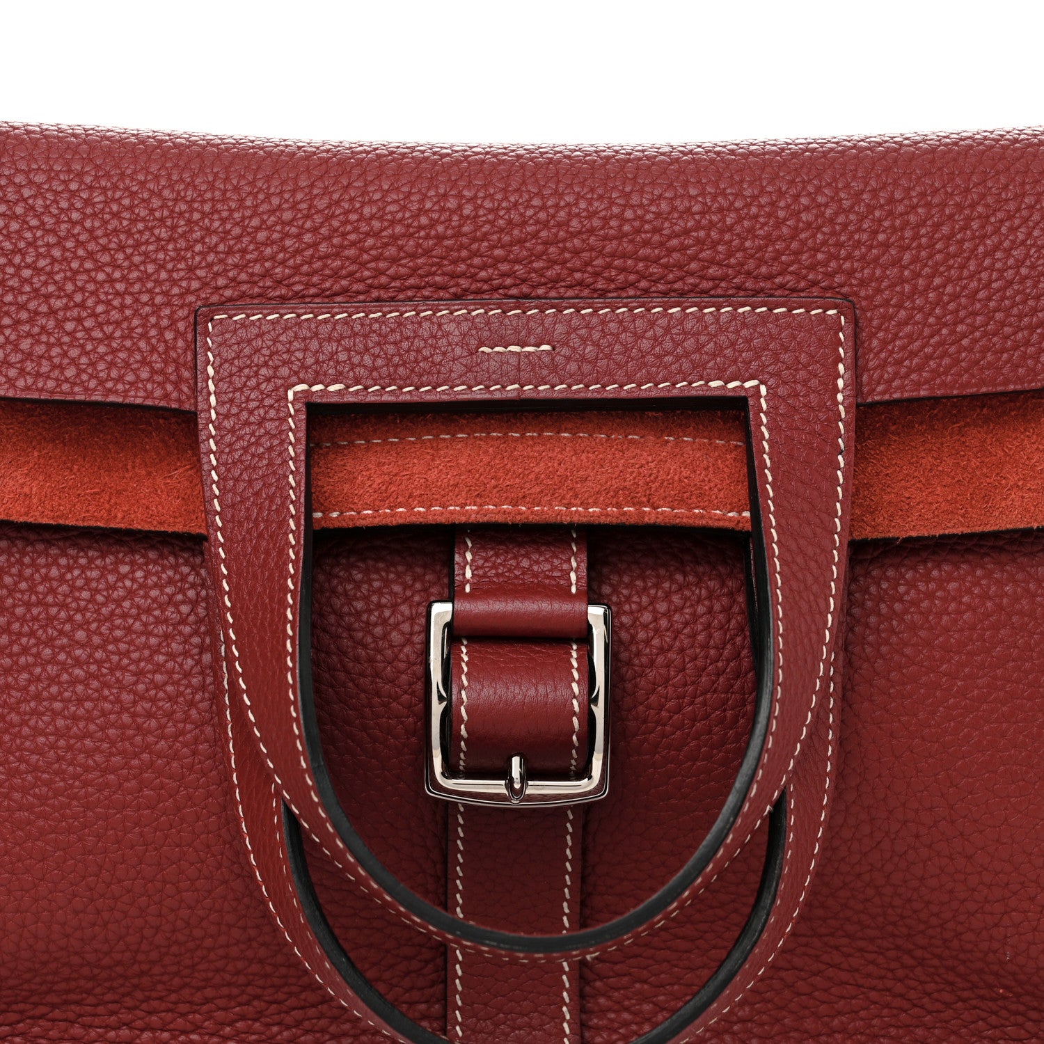 Hermes Taurillon Clemence Halzan 31 GM Rouge Grenat 8 of 12