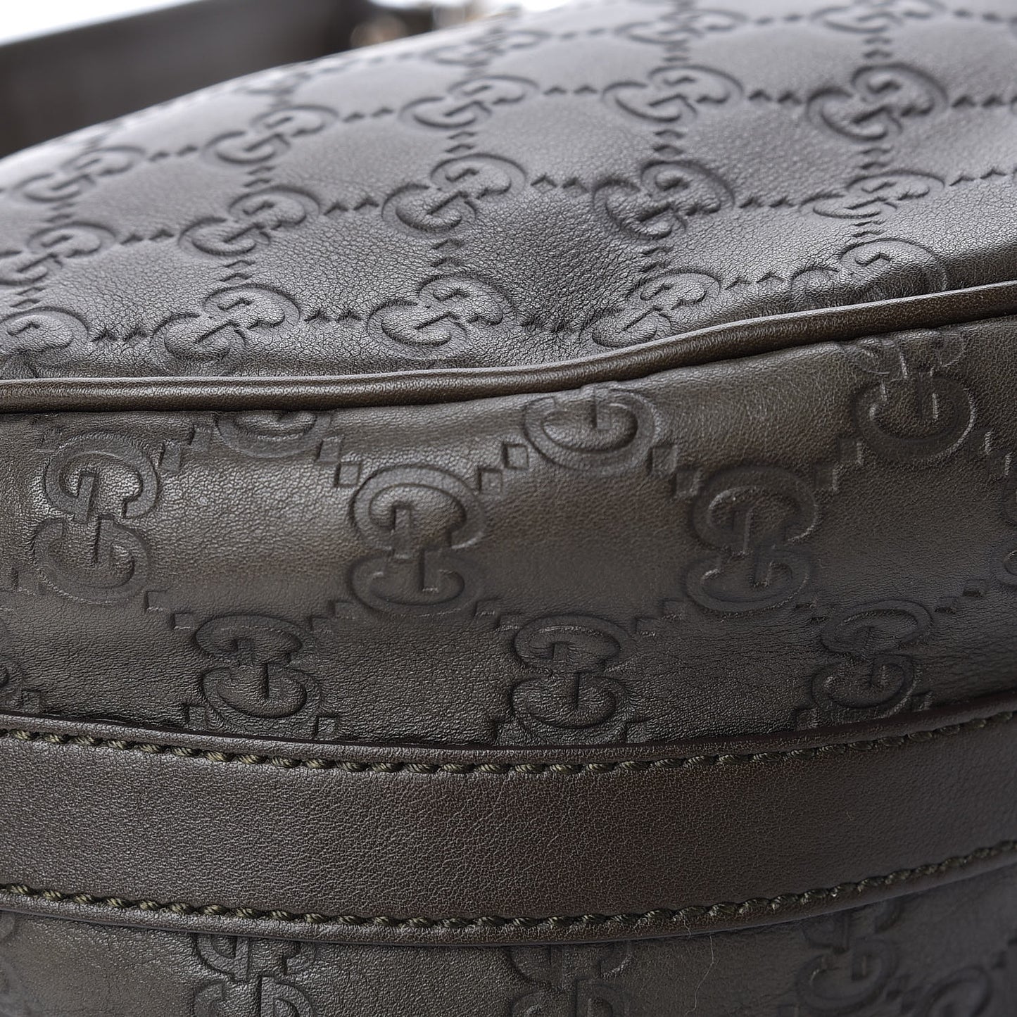 Guccissima Medium GG Twins Hobo Olive Green