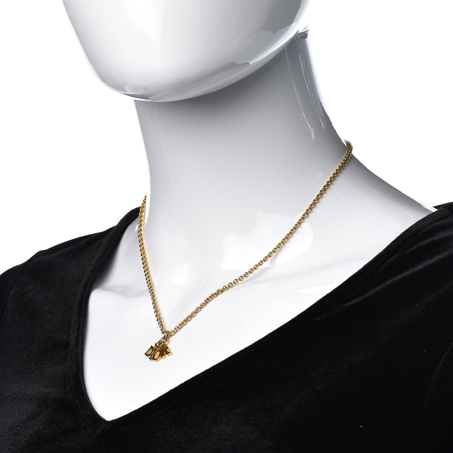 Metal Logo Necklace Gold