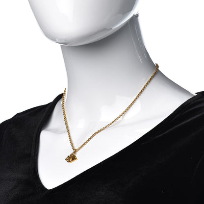 Christian Dior Metal Logo Necklace Gold 2 of 6