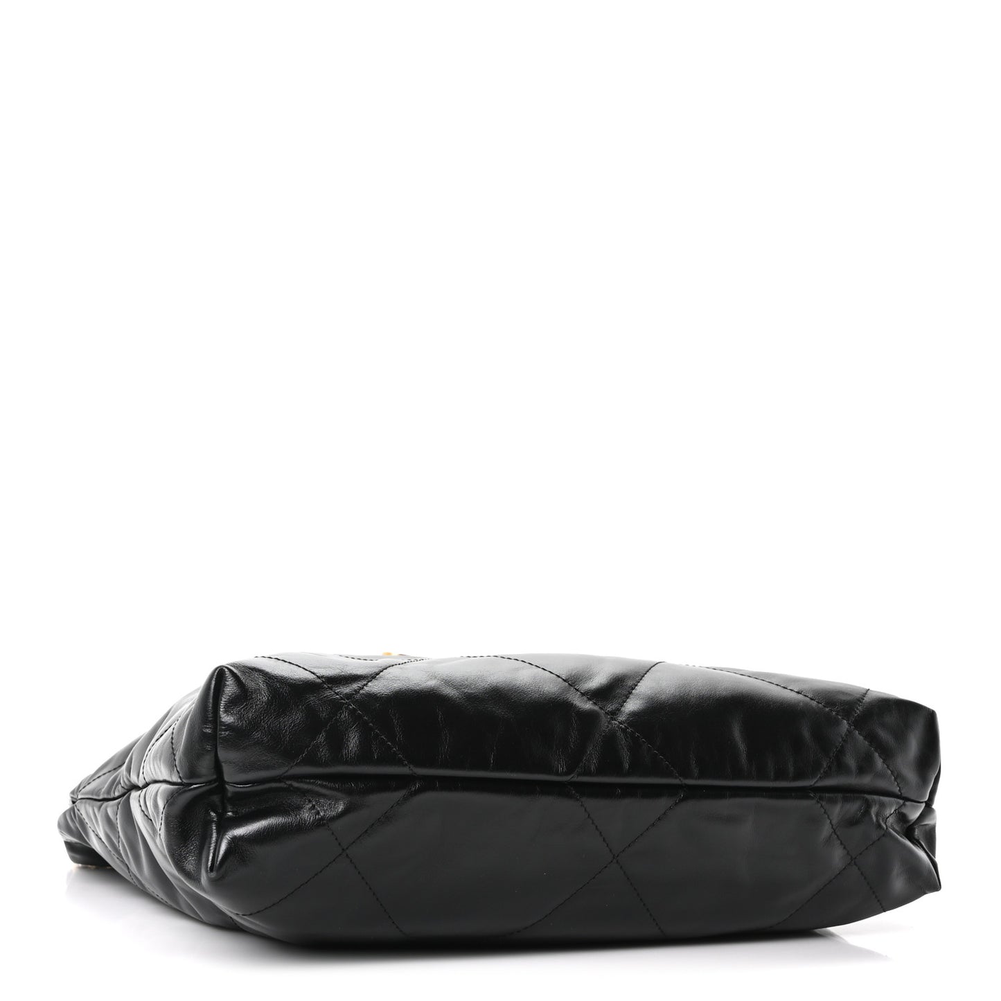 Shiny Calfskin Quilted Small Chanel 22 Black