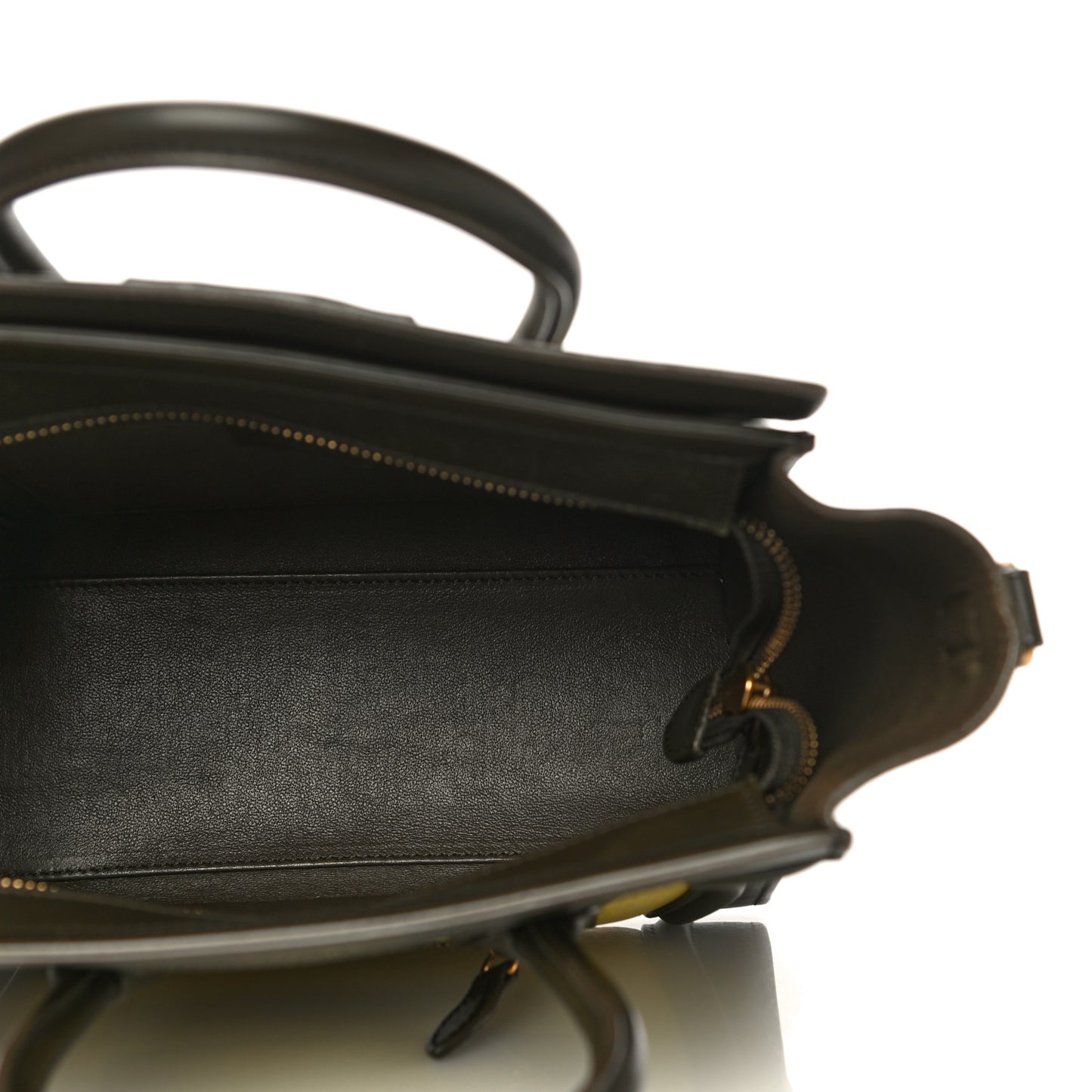 Nubuck Smooth Calfskin Nano Tri-Color Luggage Chartreuse