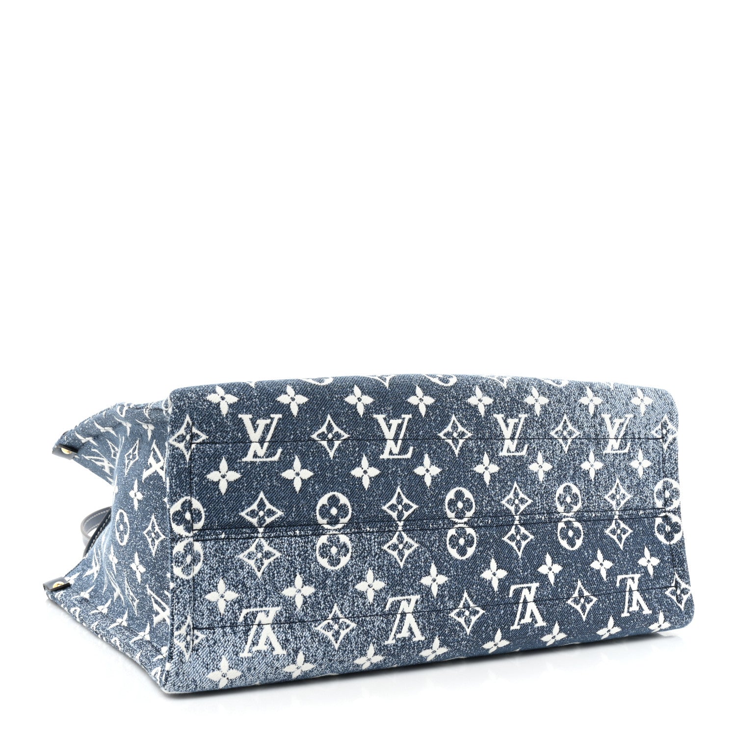 Louis Vuitton Monogram Jacquard Denim Onthego MM Bleu 4 of 8