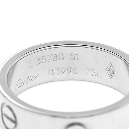 Cartier 18K White Gold 5.5mm LOVE Ring 51 5.75 4 of 4