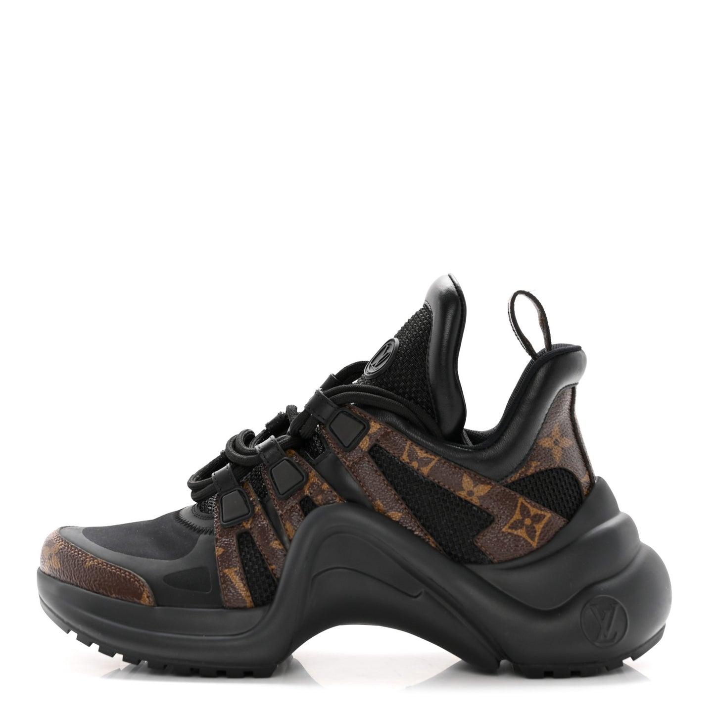 Calfskin Patent Monogram LV Archlight Sneakers 38 Black