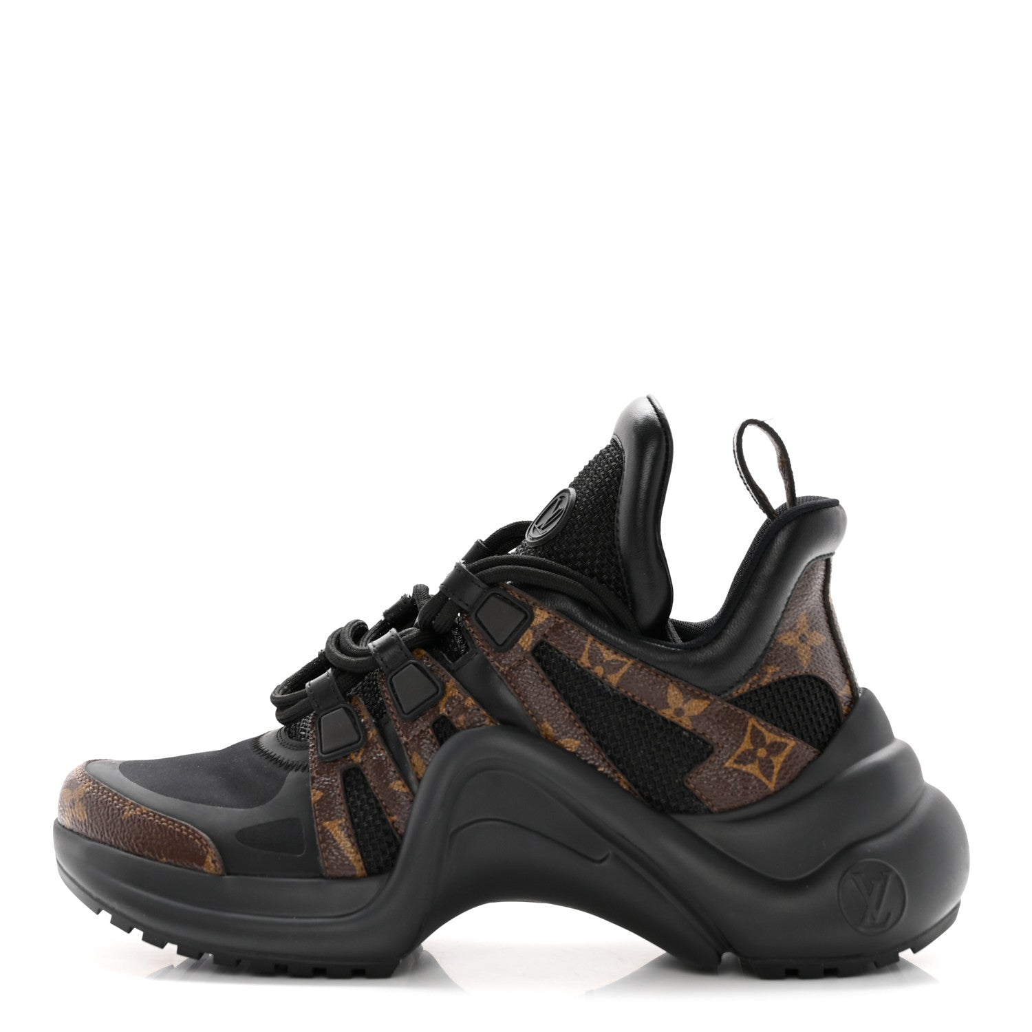 Louis Vuitton Calfskin Patent Monogram LV Archlight Sneakers 38 Black 1 of 12