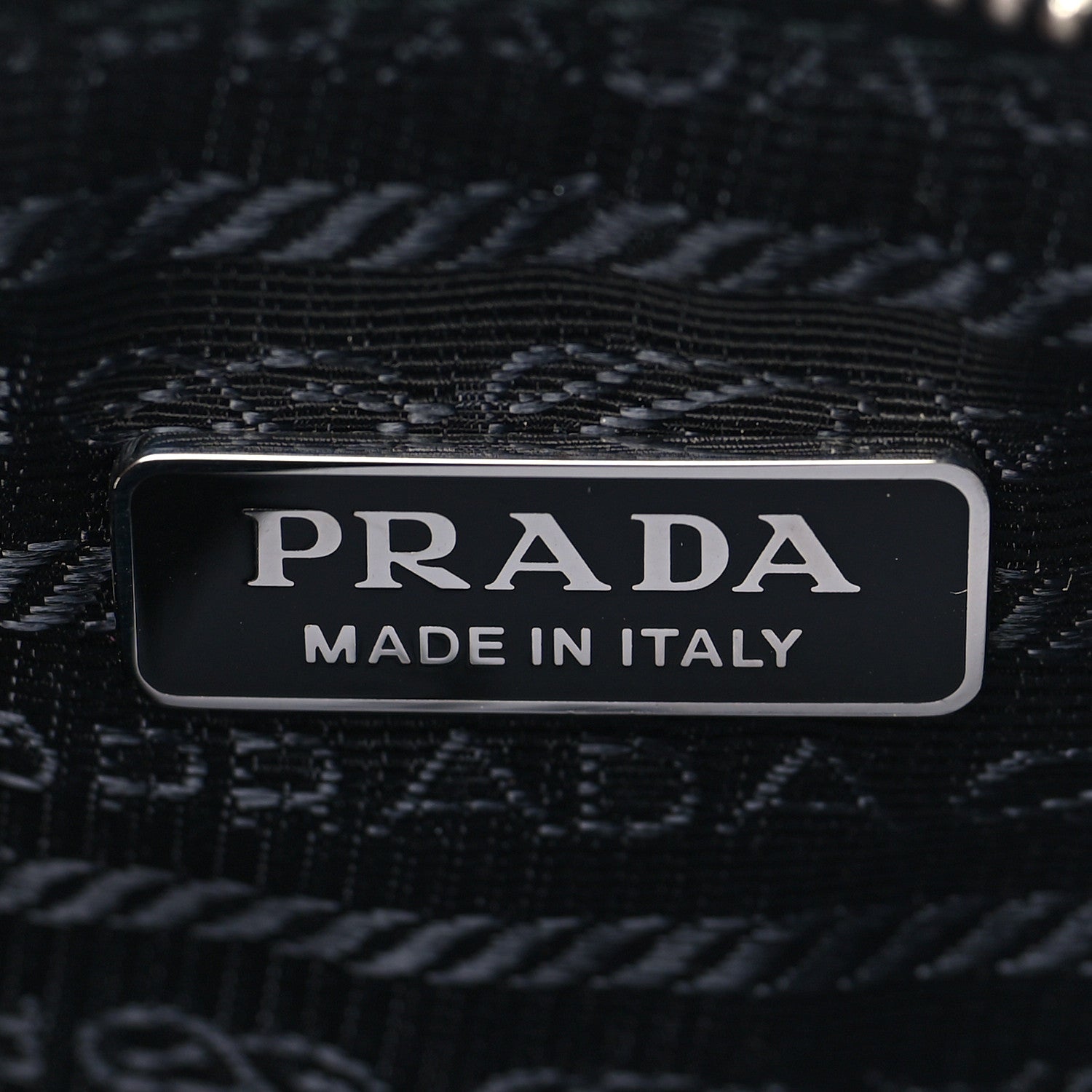 Prada Soft Calfskin Diagramme Wristlet Pouch Bag Black 6 of 7