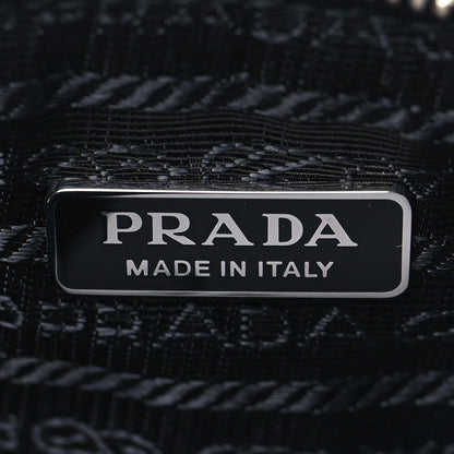 Prada Soft Calfskin Diagramme Wristlet Pouch Bag Black 6 of 7