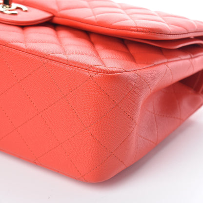 Chanel Caviar Quilted Jumbo Double Flap Red 10 of 10