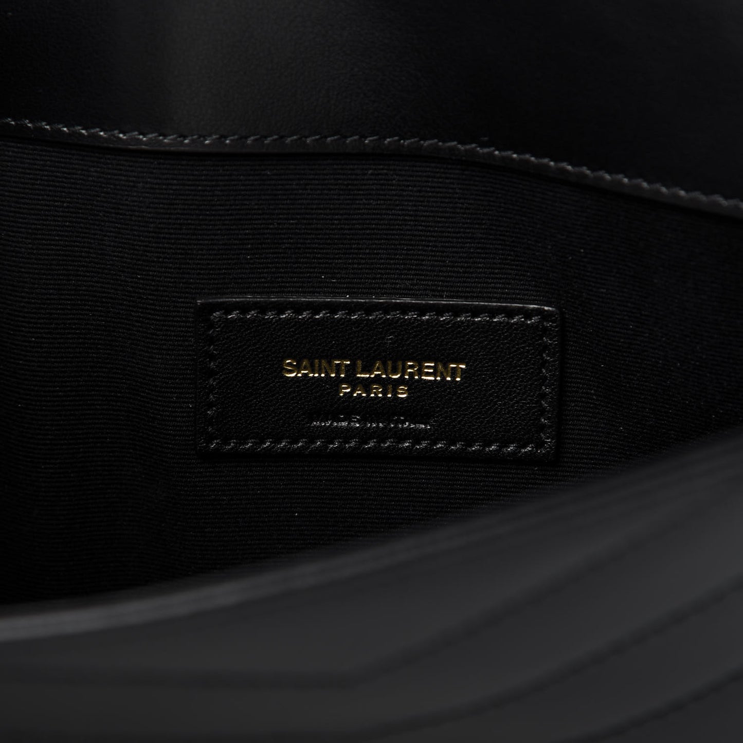 Calfskin Matelasse Chevron Monogram Uptown Clutch Black