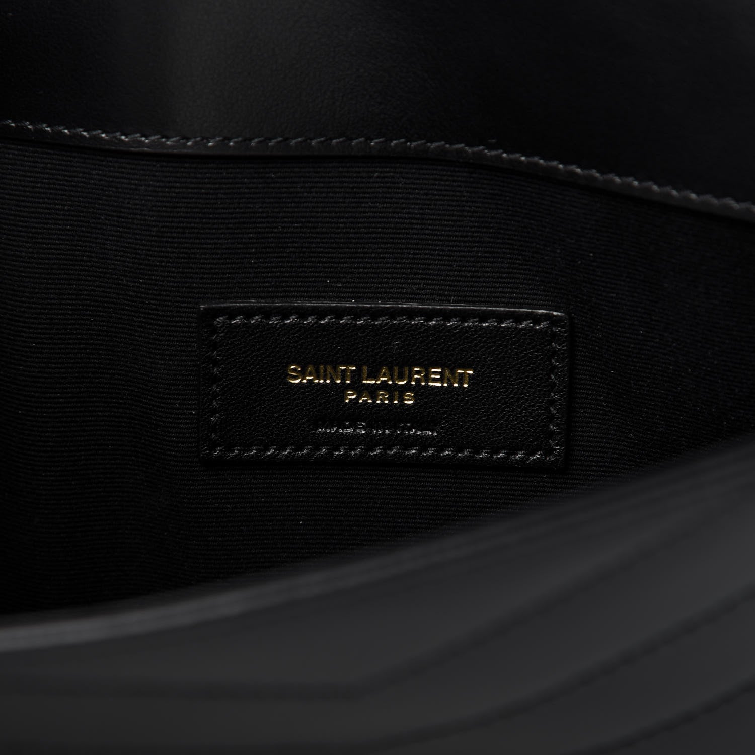 Saint Laurent Calfskin Matelasse Chevron Monogram Uptown Clutch Black 6 of 7