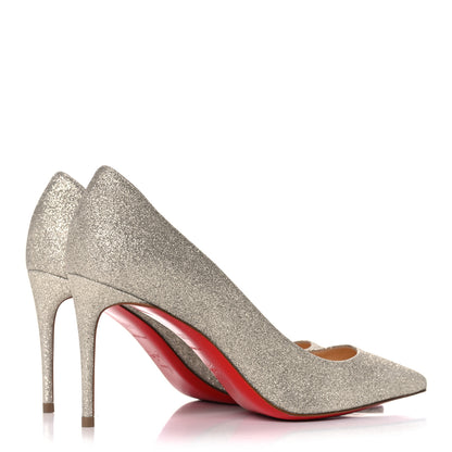 Christian Louboutin Glitter Kate 85 Pumps 36.5 Ivory 4 of 11