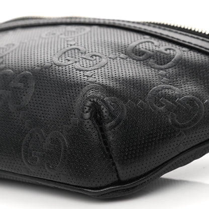 Gucci Calfskin GG Tennis Embossed Belt Bag Black 9 of 9