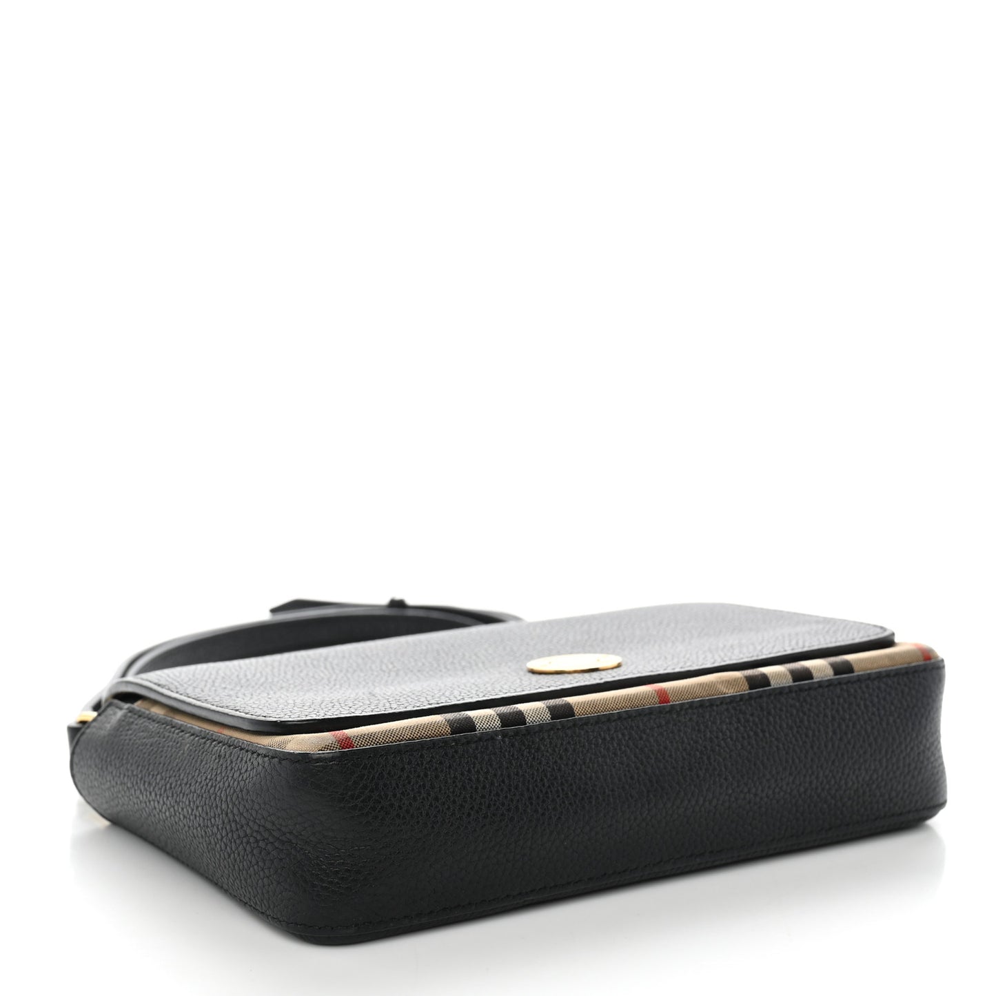 Grainy Calfskin Vintage Check Hampshire Crossbody Black