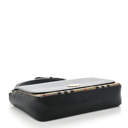 Burberry Grainy Calfskin Vintage Check Hampshire Crossbody Black 4 of 14