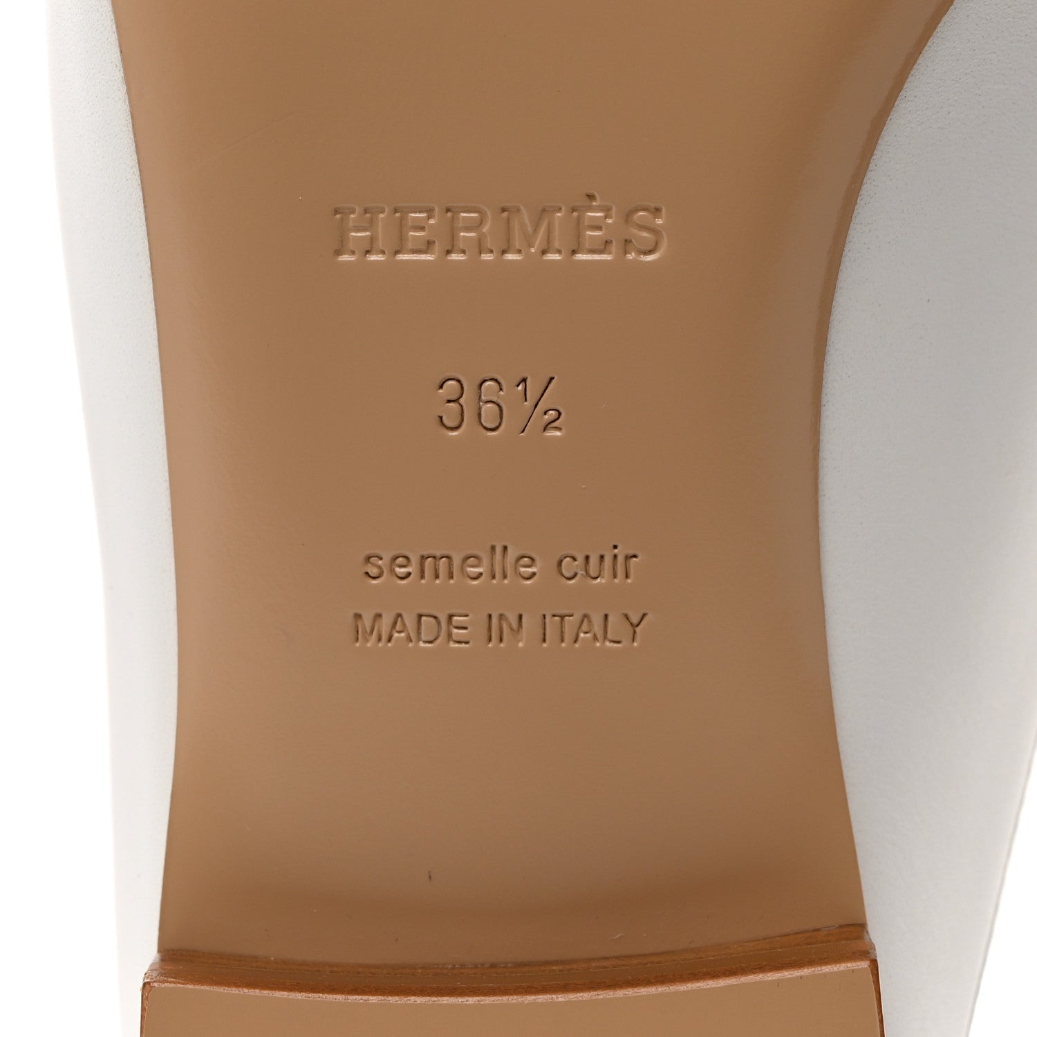 Hermes Goatskin Rivoli Mules 36.5 White 9 of 9