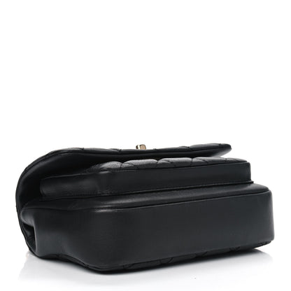 Chanel Calfskin Quilted Top Handle Flap Black 3 of 5