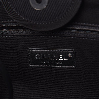Chanel Canvas Beaded Medium Deauville Tote Black 6 of 10