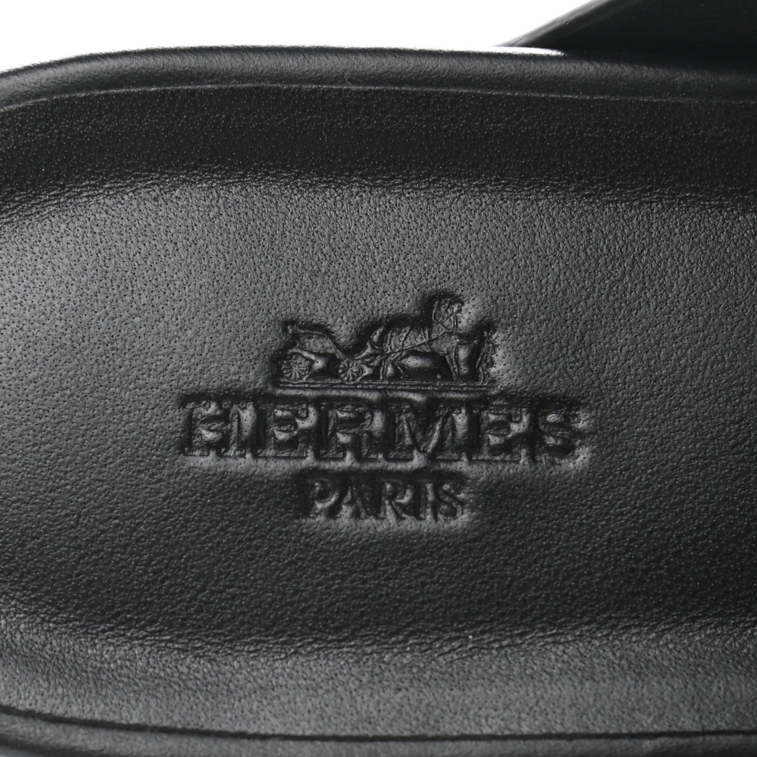 Hermes Calfskin Ellipse Sandals 38 Black 7 of 9