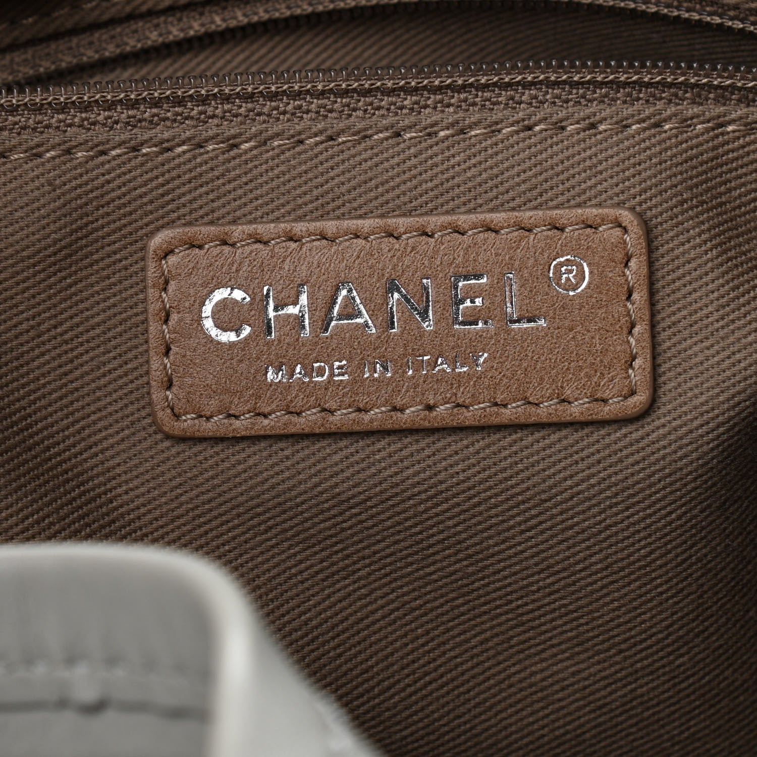 Chanel Grained Calfskin Small CC Pocket Tote Grey 6 of 11