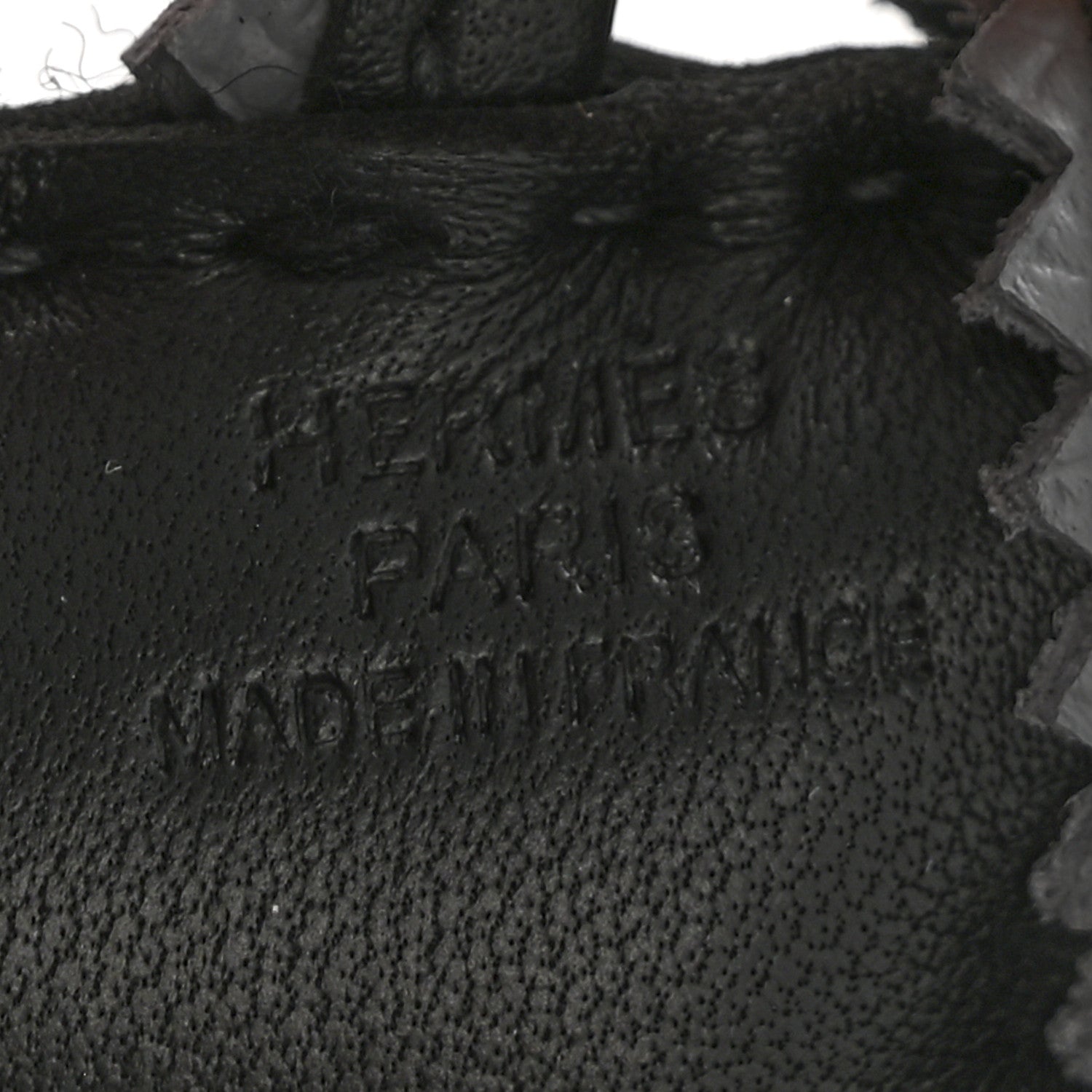 Hermes Milo Lambskin Epsom Shearling Budy Apic Charm Black Gris Pantin 3 of 5