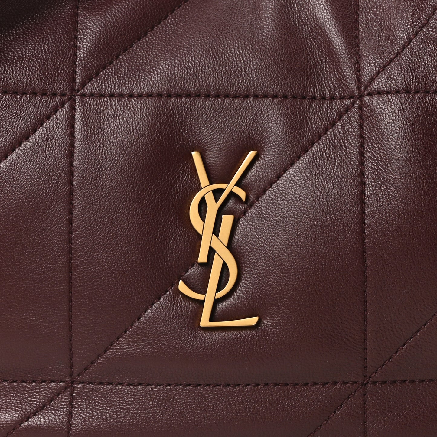 Lambskin Matelasse Monogram Medium Jamie Shoulder Pouch Bag Rouge Cabernet