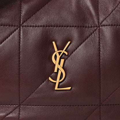 Saint Laurent Lambskin Matelasse Monogram Medium Jamie Shoulder Pouch Bag Rouge Cabernet 8 of 10