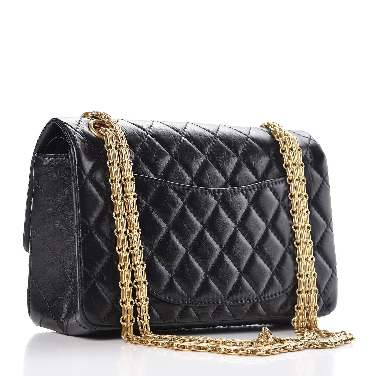 Chanel Aged Calfskin Quilted 2.55 Reissue 225 Flap Black 4 of 9