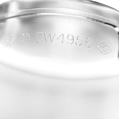 Cartier 18K White Gold 10mm Logo De Ring 55 7.25 6 of 6
