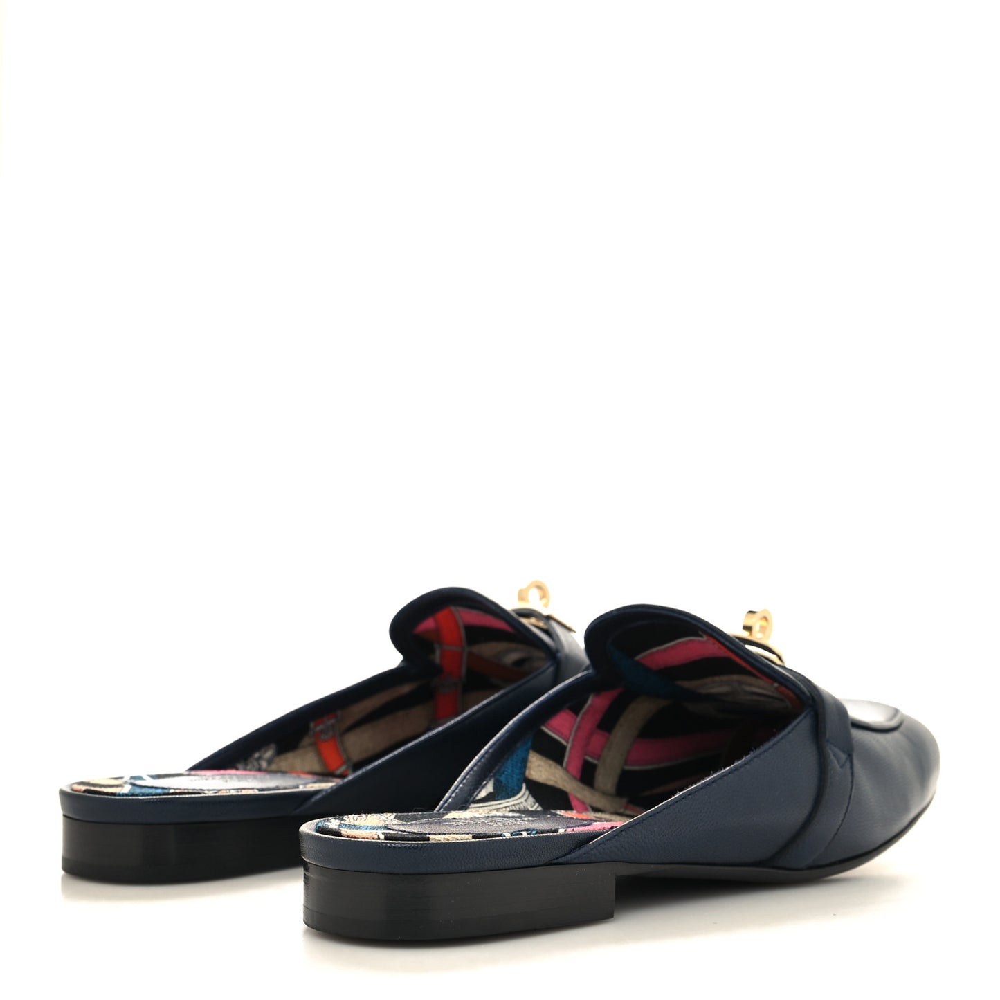 Goatskin Oz Mules 39 Bleu Martitime