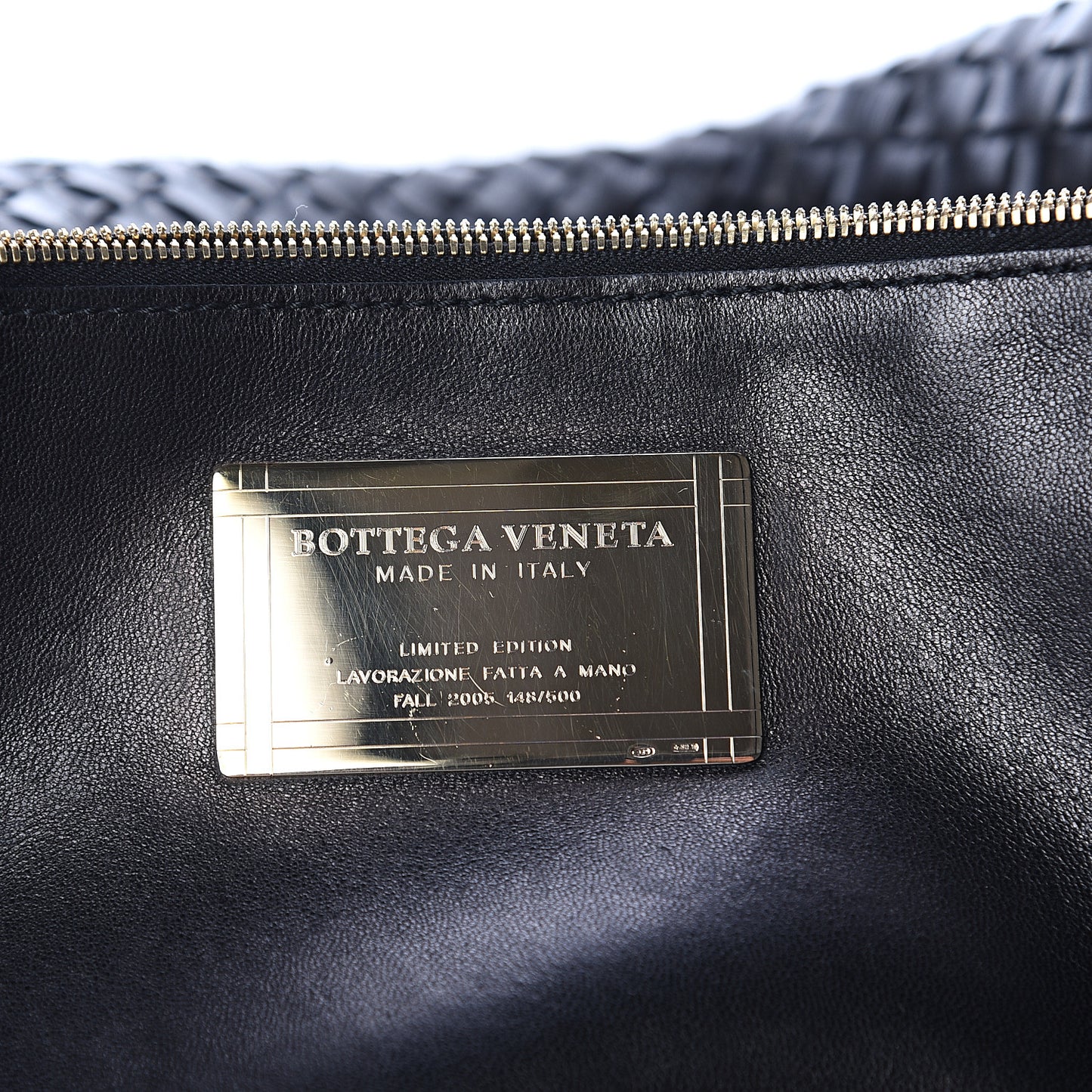 Nappa Intrecciato Medium Cabat Black