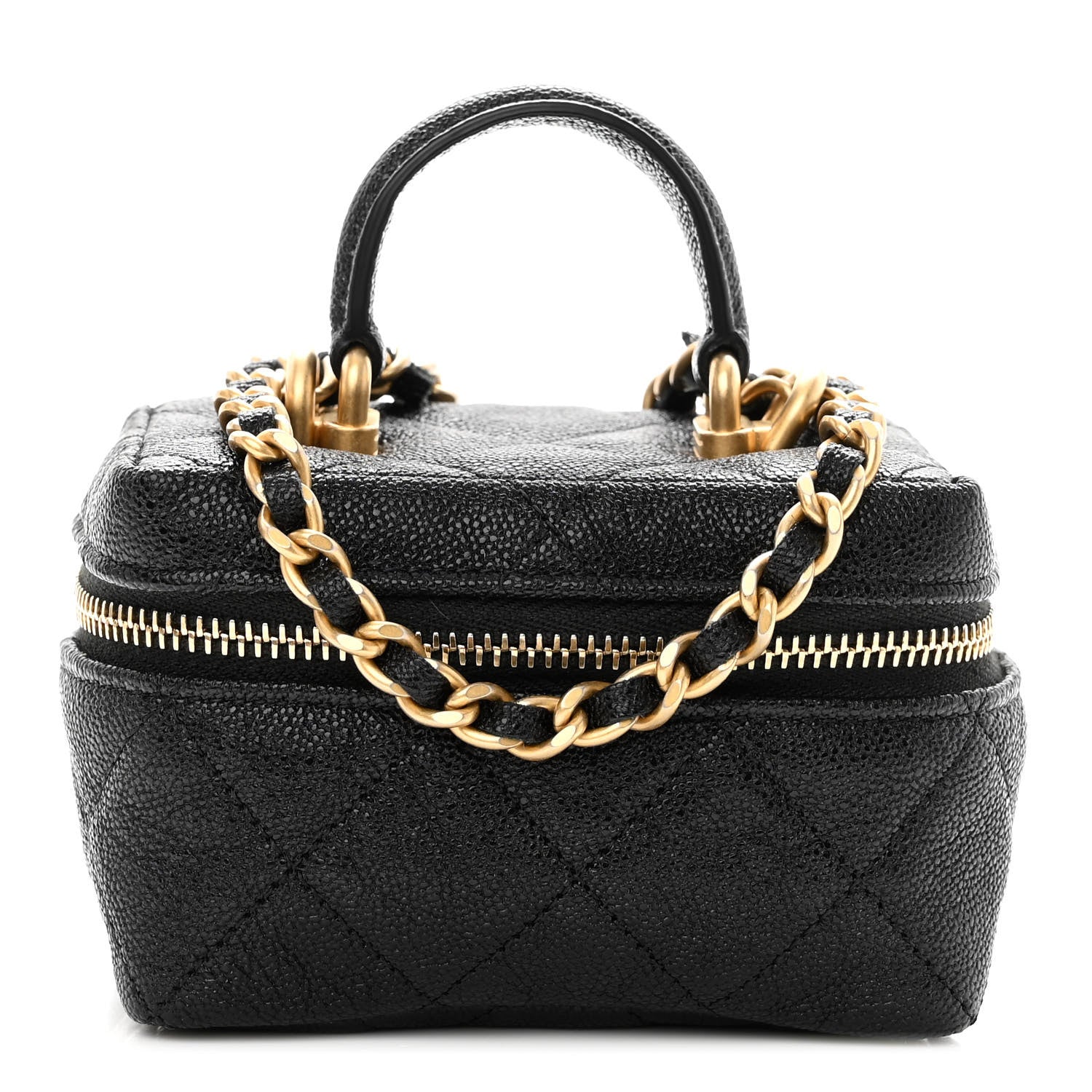 Chanel Caviar Quilted Mini Top Handle Vanity With Chain Black 1 of 11