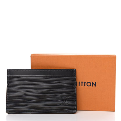 Louis Vuitton Epi Card Holder Black 6 of 6