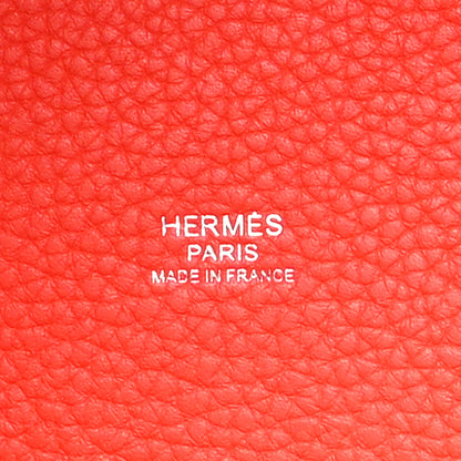 Hermes Taurillon Clemence Picotin Lock 22 MM Rouge Pivoine 7 of 9