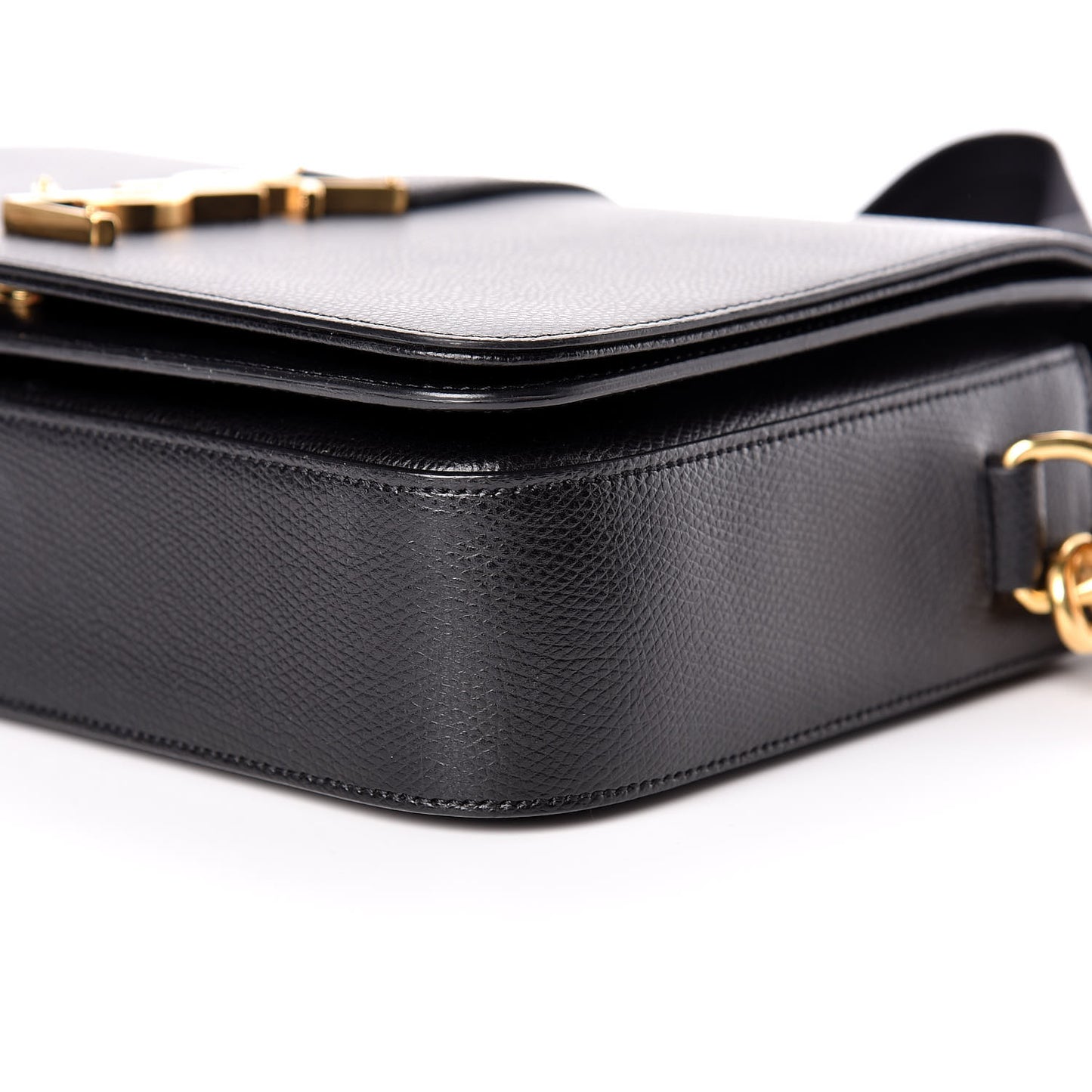 Textured Calfskin Medium Classic Monogram Universite Bag Black