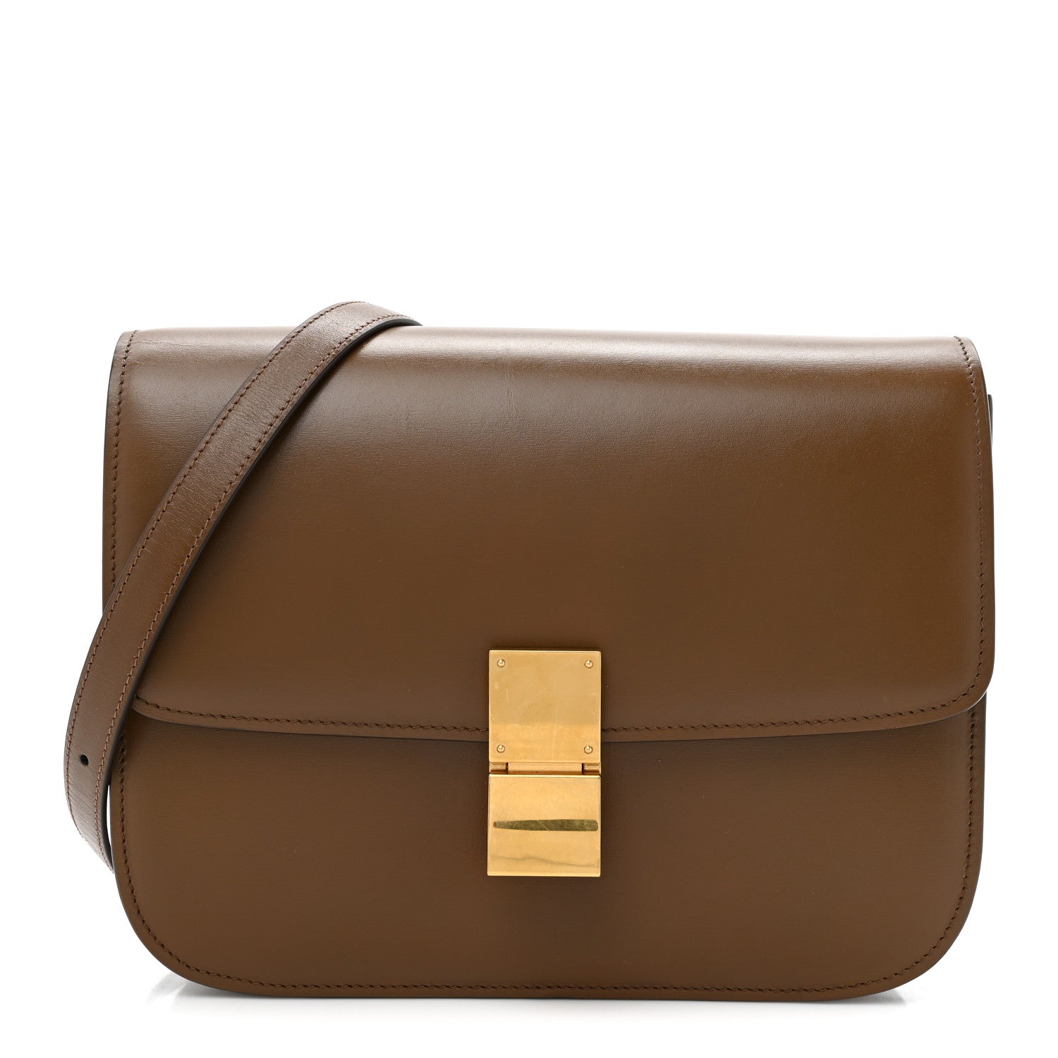 Celine Box Calfskin Medium Classic Box Flap Bag Camel 1 of 14