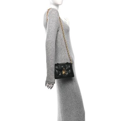 Gucci Calfskin GG Matelasse Mini Top Handle Shoulder Bag Black 2 of 12