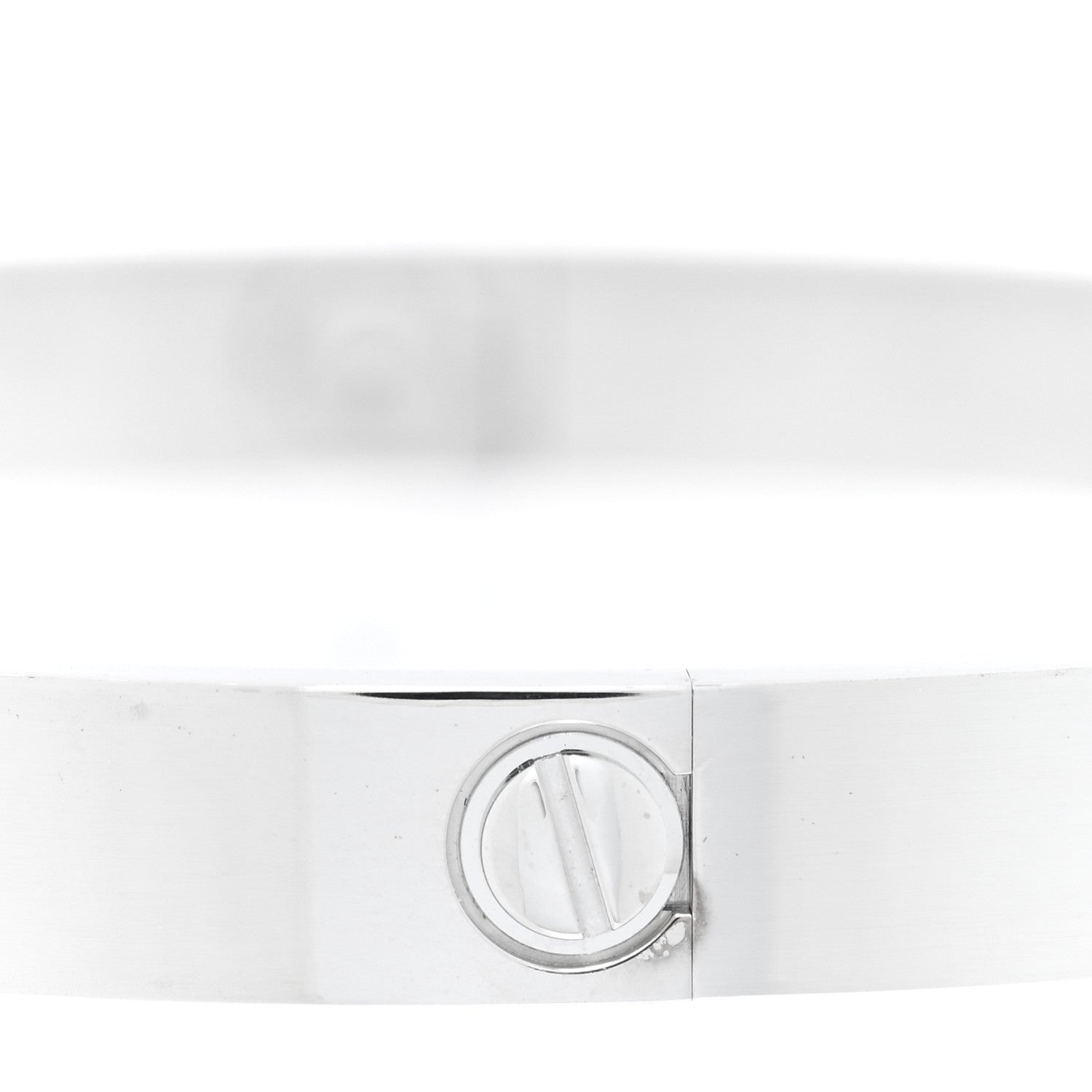 Cartier 18K White Gold 4 Diamond Love Bracelet 19 5 of 9