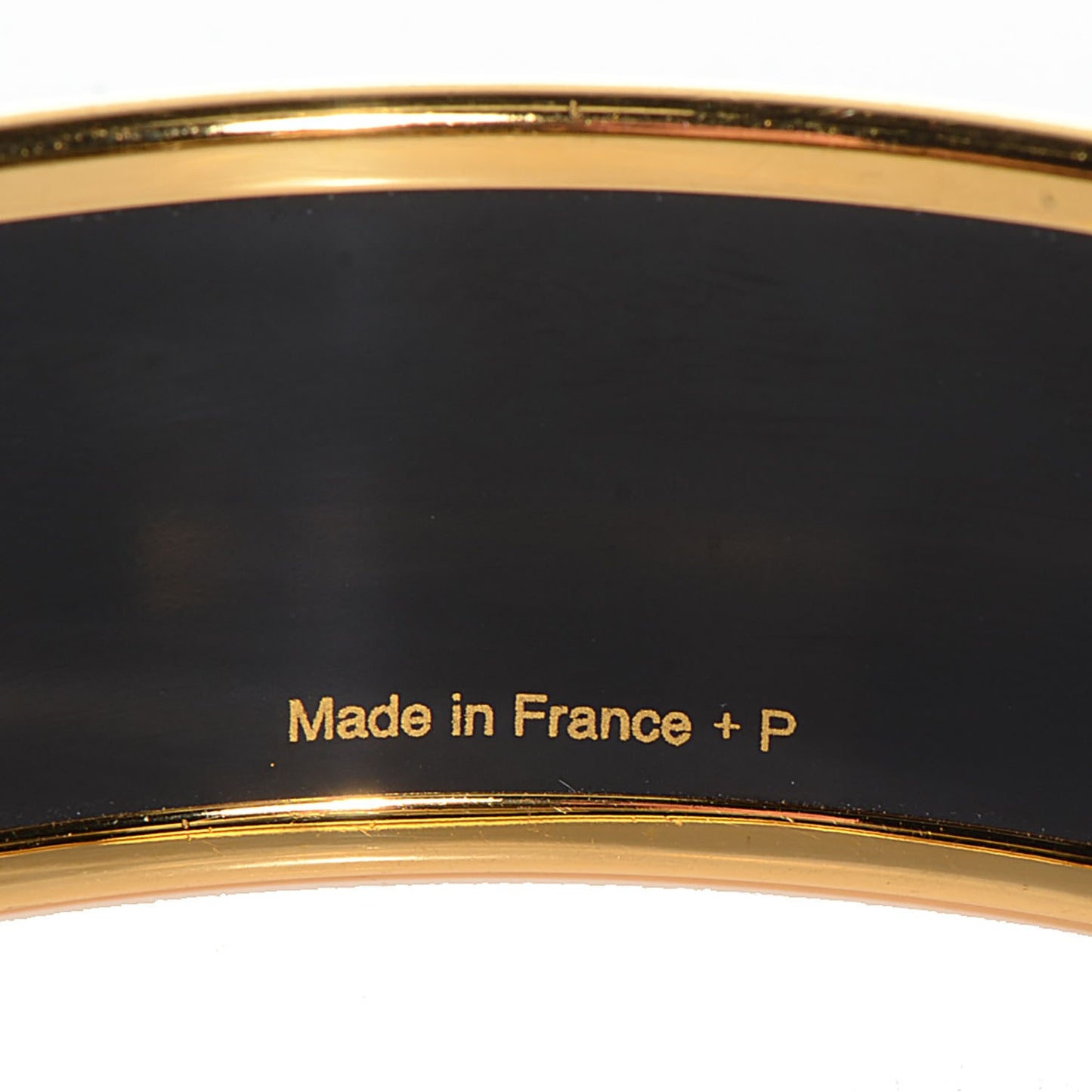 Enamel Printed Caleche Wide Bracelet 62 White