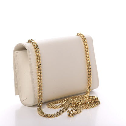 Saint Laurent Grain De Poudre Small Monogram Kate Satchel Blanc Vintage 3 of 9