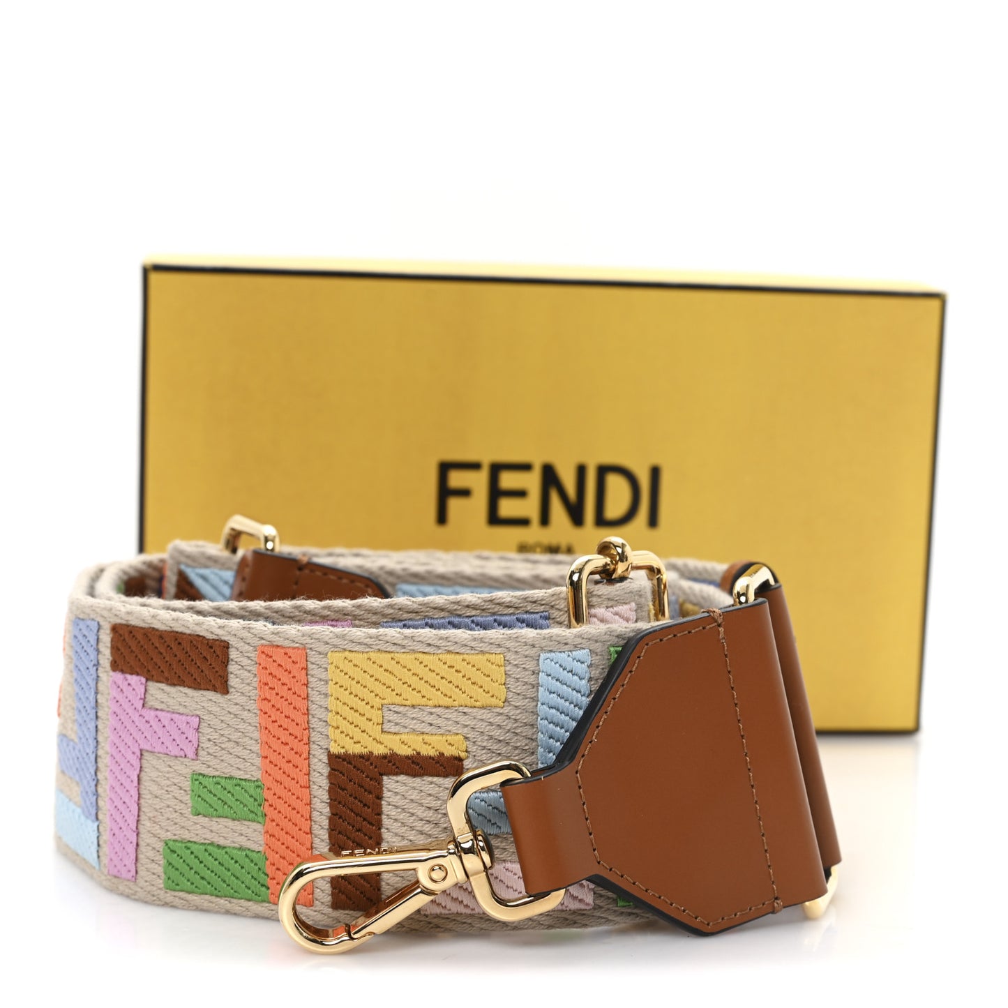 Canvas Calfskin FF 1974 Adjustable Strap You Multicolor Cuoio
